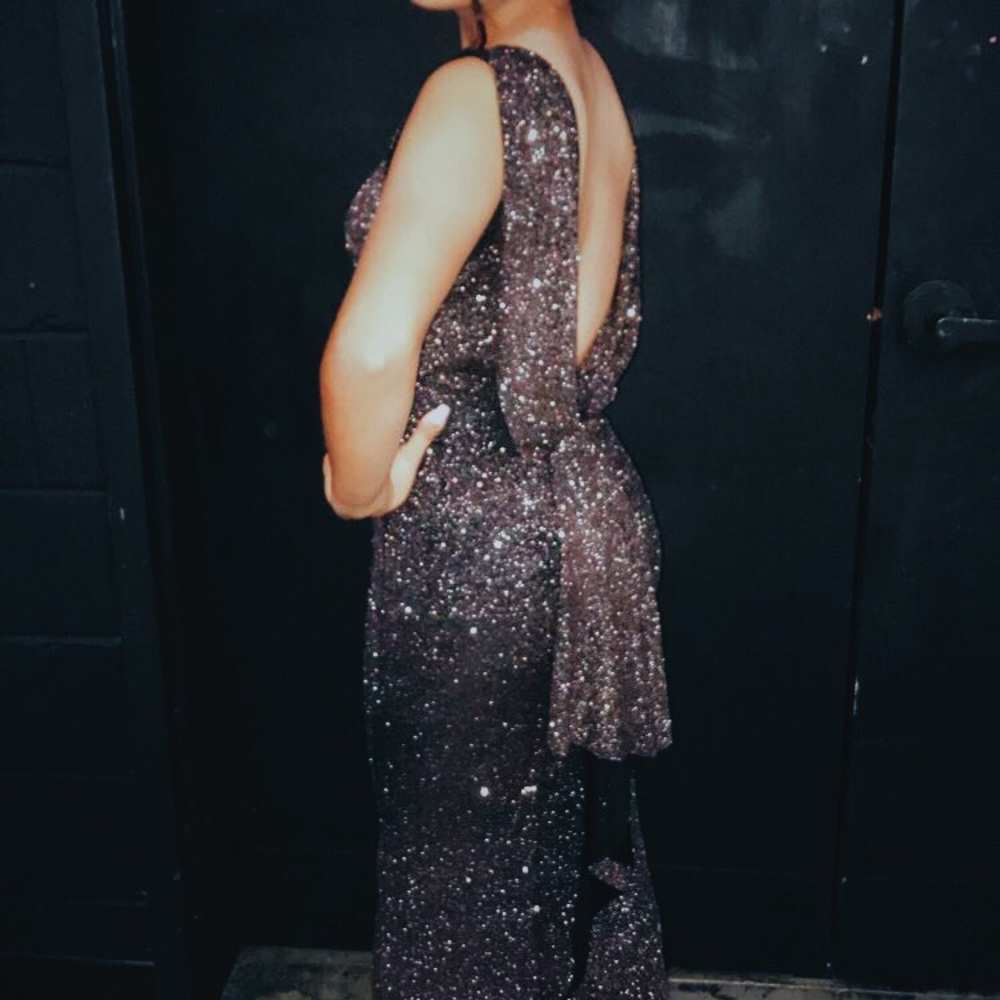 Black and Gold glitter dress